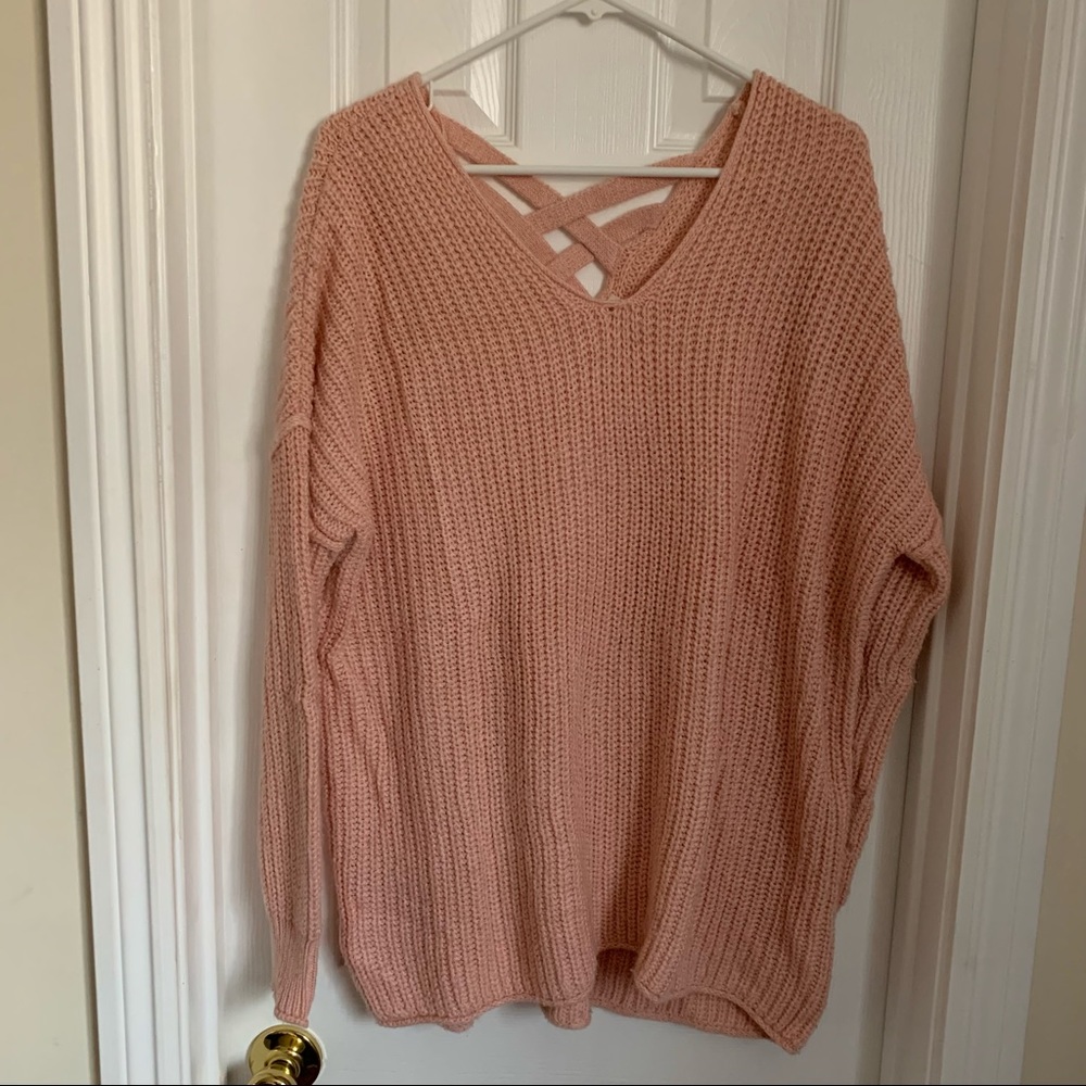 Over sized pink sweater